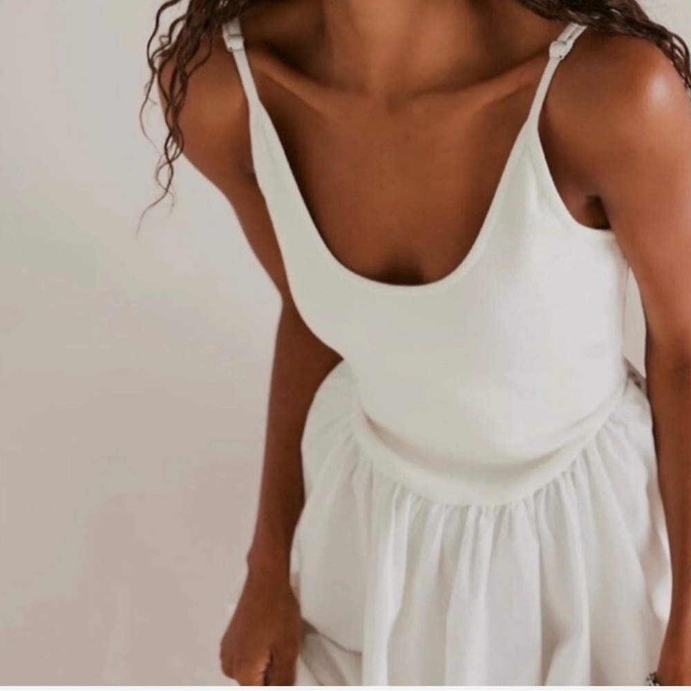Free People Dylan Mixed-Media Bohemian Low-Back Dress - Picture 3 of 6